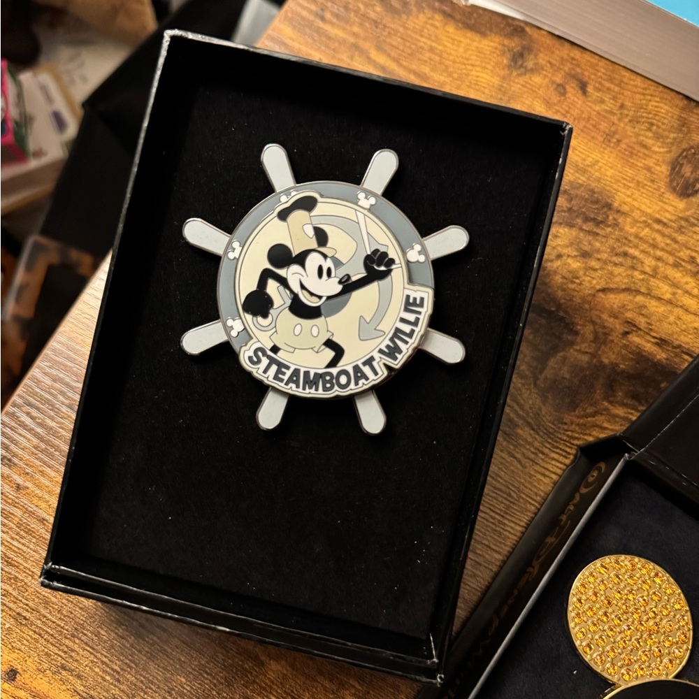 Steamboat Willie Enamel Pin - Classic Mickey Design Featured Artist Limited Ed